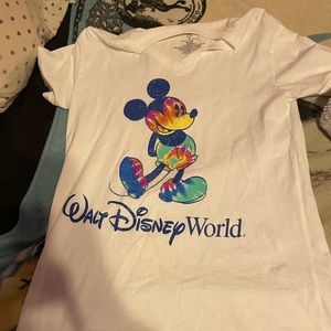 Tye dye Mickey white tshirt never worn